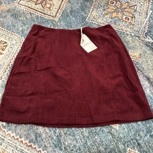 Hem & Thread Wine Mini Skirt